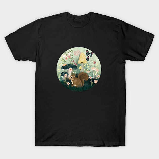 Squirrel T-Shirt by katherinequinnillustration